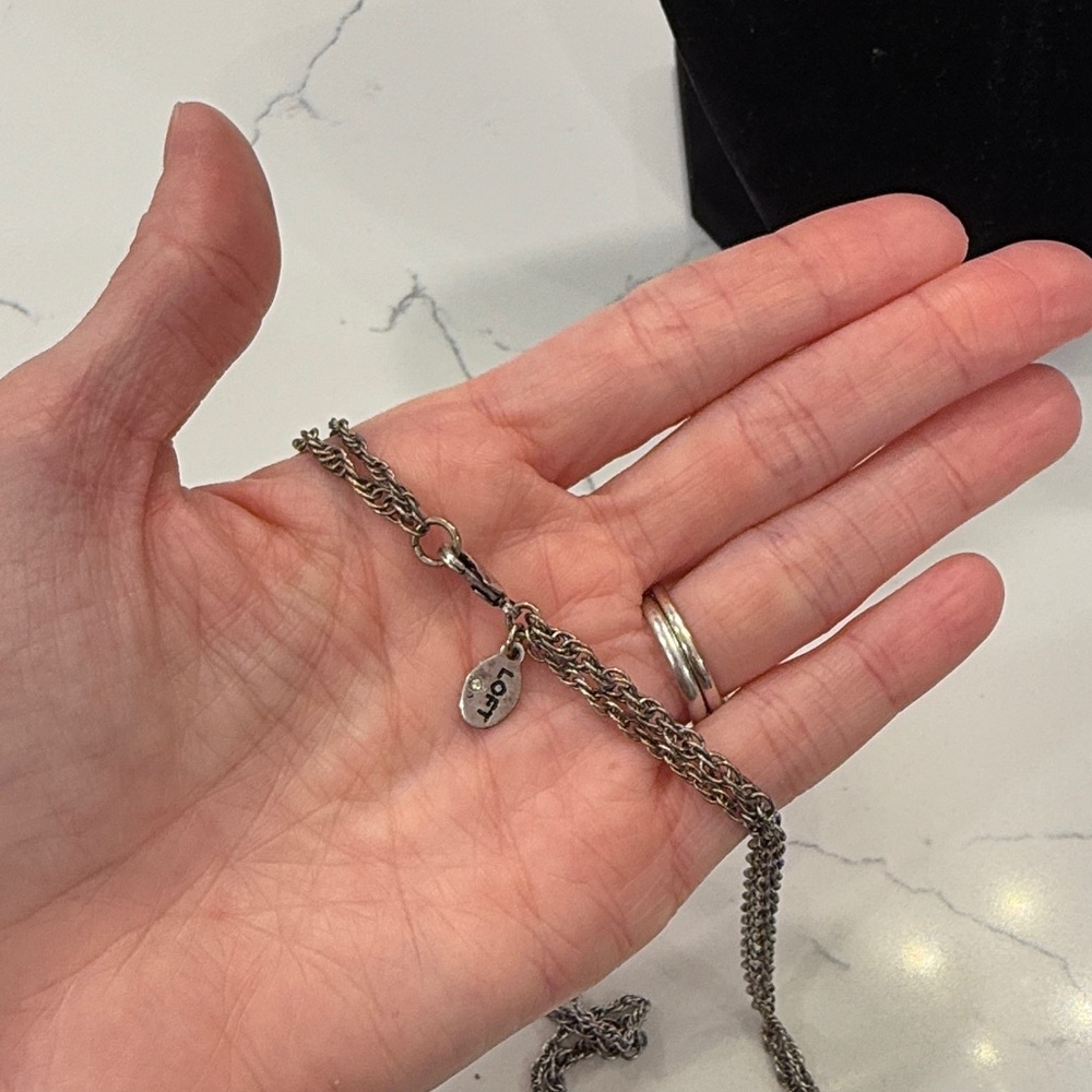 LOFT silver multi-strand necklace - Picture 2 of 4